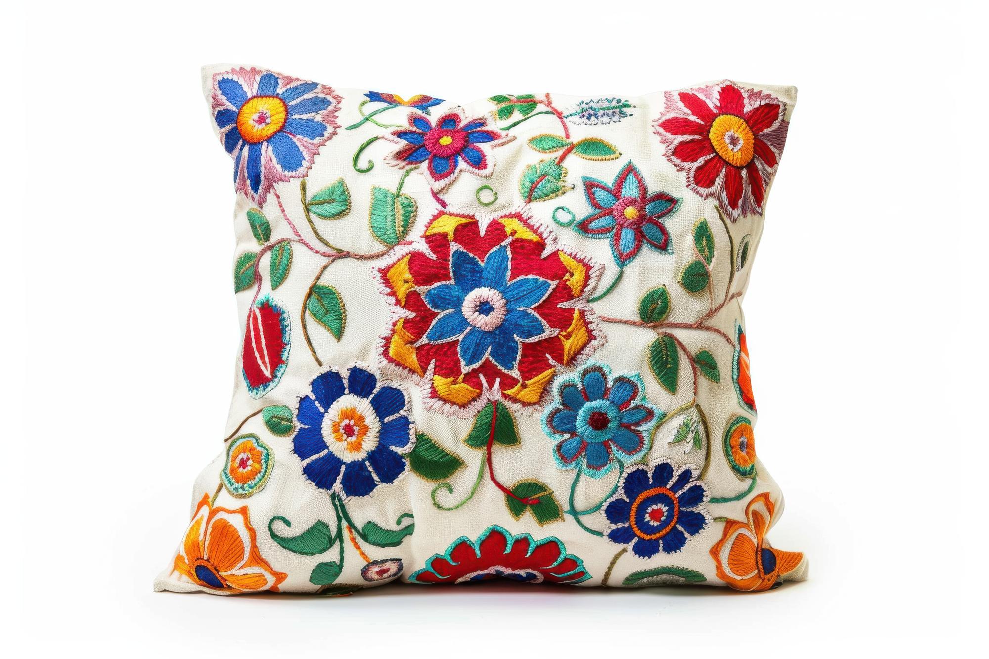 Cuscino con ricamo contemporaneo brillante